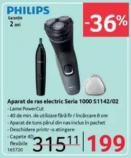 Selgros Aparat de ras electric Seria 1000 S1142/02 Ofertă
