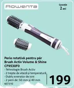 Selgros Perie rotativă pentru păr Brush Activ Volume & Shine CF9530F0 Ofertă