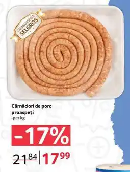 Selgros Cârnațiori de porc proaspeți Ofertă