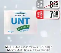 CBA MUNTE LACT unt de masă cal.,,B" Ofertă