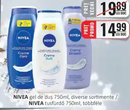 CBA NIVEA gel de duş Ofertă