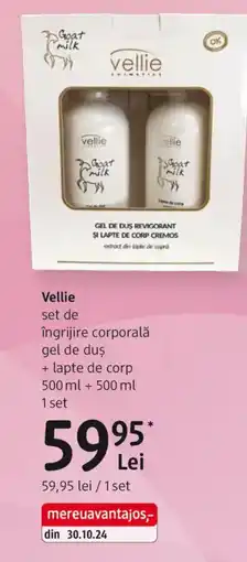 DM Vellie set de îngrijire corporală gel de duş + lapte de corp Ofertă
