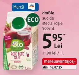 DM dmBio suc de sfeclă roşie Ofertă