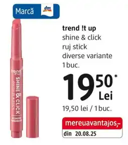 DM trend !t up shine & click ruj stick Ofertă