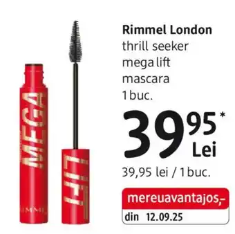 DM Rimmel London thrill seeker mega lift mascara Ofertă