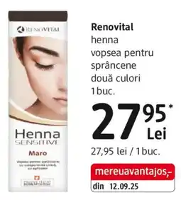 DM Renovital henna vopsea pentru sprâncene două culori Ofertă