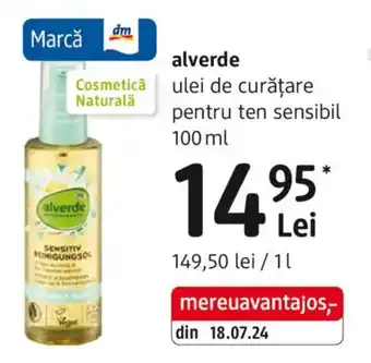 DM alverde ulei de curățare pentru ten sensibil Ofertă