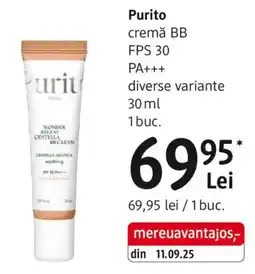 DM Purito cremă BB FPS 30 PA+++ Ofertă
