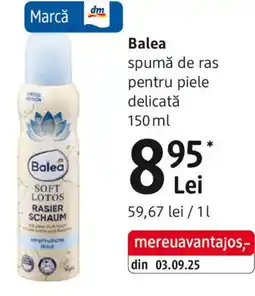 DM Balea spumă de ras pentru piele delicată Ofertă