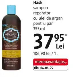 DM HASK Șampon reparator cu ulei de argan pentru păr Ofertă