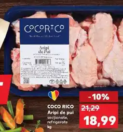 Kaufland COCO RICO Aripi de pui sectionate, refrigerate kg Ofertă