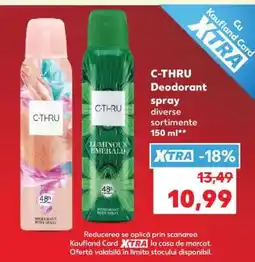 Kaufland C-THRU Deodorant spray Ofertă