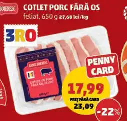 Penny Cotlet Porc Fără Os Ofertă