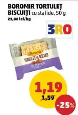 Penny BOROMIR TORTULEȚ BISCUITI cu stafide, 50 g Ofertă