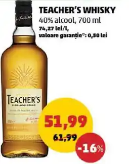 Penny TEACHER'S WHISKY Ofertă
