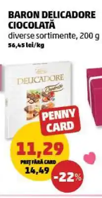 Penny BARON DELICADORE CIOCOLATĂ Ofertă
