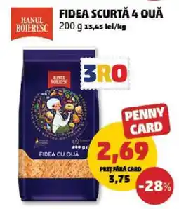 Penny Fidea Scurtă 4 Ouă Ofertă