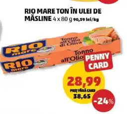 Penny RIO MARE TON ÎN ULEI DE MĂSLINE Ofertă