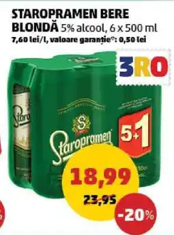 Penny STAROPRAMEN Bere blondă Ofertă