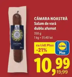 Lidl Cămara Noastră Salam de vară dublu afumat Ofertă