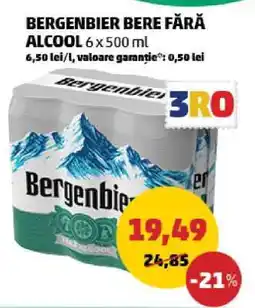 Penny BERGENBIER BERE FĂRĂ ALCOOL 6 x 500 ml Ofertă