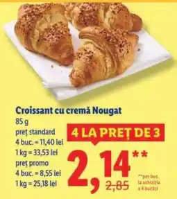 Lidl Croissant cu cremă Nougat Ofertă