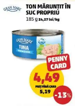 Penny Ton mărunțit în suc propriu Ofertă