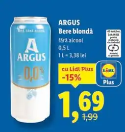 Lidl ARGUS Bere blondă Ofertă