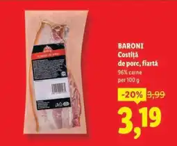 Lidl Baroni Costiță de porc fiartă Ofertă