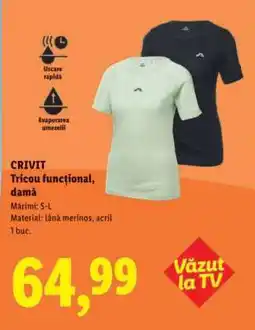 Lidl CRIVIT Tricou funcțional, damă Ofertă