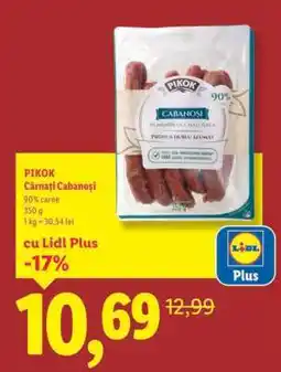 Lidl PIKOK Cârnați Cabanoși Ofertă