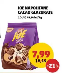 Penny JOE Napolitane Cacao Glazurate Ofertă