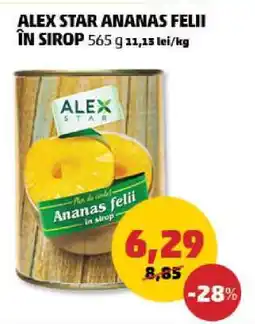 Penny ALEX STAR ANANAS FELII IN SIROP Ofertă