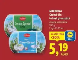 Lidl MILBONA Cremă din brânză proaspătă Ofertă