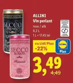 Lidl ALLINI Vin perlante Ofertă