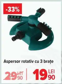 Carrefour Aspersor rotativ cu 3 brațe Ofertă
