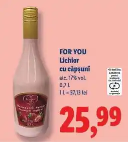 Lidl FOR YOU Lichior cu căpșuni Ofertă