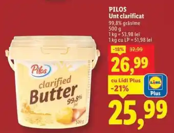 Lidl PILOS Unt clarificat Ofertă