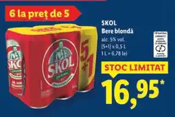 Lidl SKOL Bere blondă Ofertă