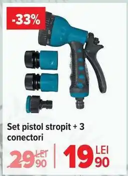 Carrefour Set pistol stropit + 3 conectori Ofertă