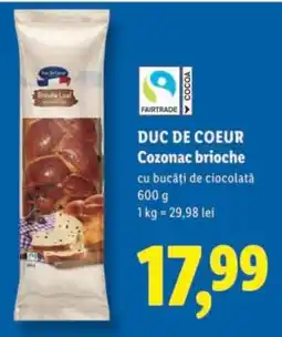 Lidl DUC DE COEUR Cozonac brioche Ofertă