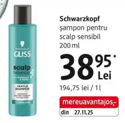 DM Schwarzkopf Şampon pentru scalp sensibil Ofertă