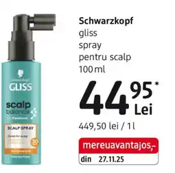 DM Schwarzkopf gliss spray pentru scalp Ofertă