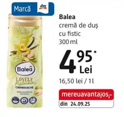 DM Balea cremă de duş cu fistic Ofertă