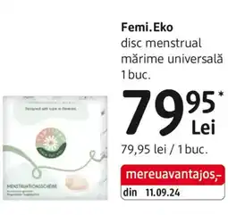 DM Femi.Eko disc menstrual mărime universală Ofertă