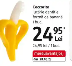 DM Coccorito jucărie dentiţie formă de bananǎ Ofertă