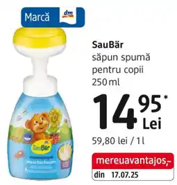 DM SauBär săpun spumă pentru copii Ofertă