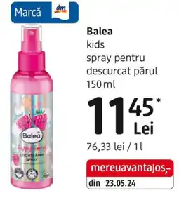 DM Balea kids spray pentru descurcat părul Ofertă