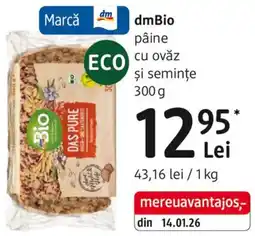 DM DmBio pâine ECO cu ovăz şi seminţe Ofertă