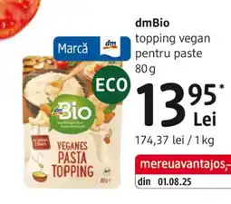 DM DmBio topping vegan pentru paste Ofertă